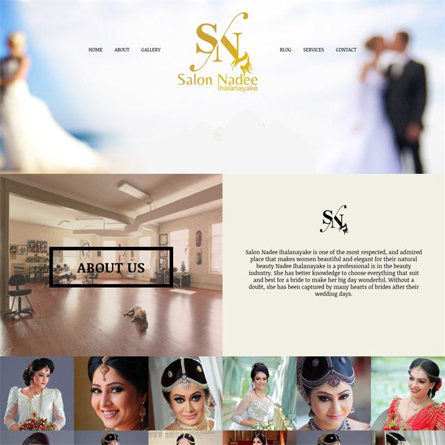 Salon Nadee Ihalanayake — Bridal & beauty salon website designed and developed by ZyntaX Online